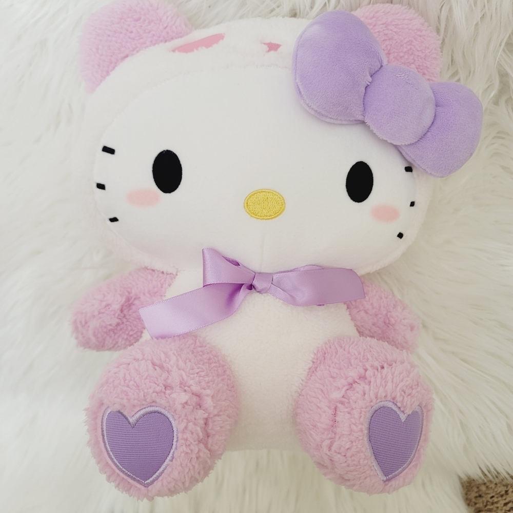 SANRIO HELLO KITTY PANDA OUTFIT Pink and Purple Plush Toy